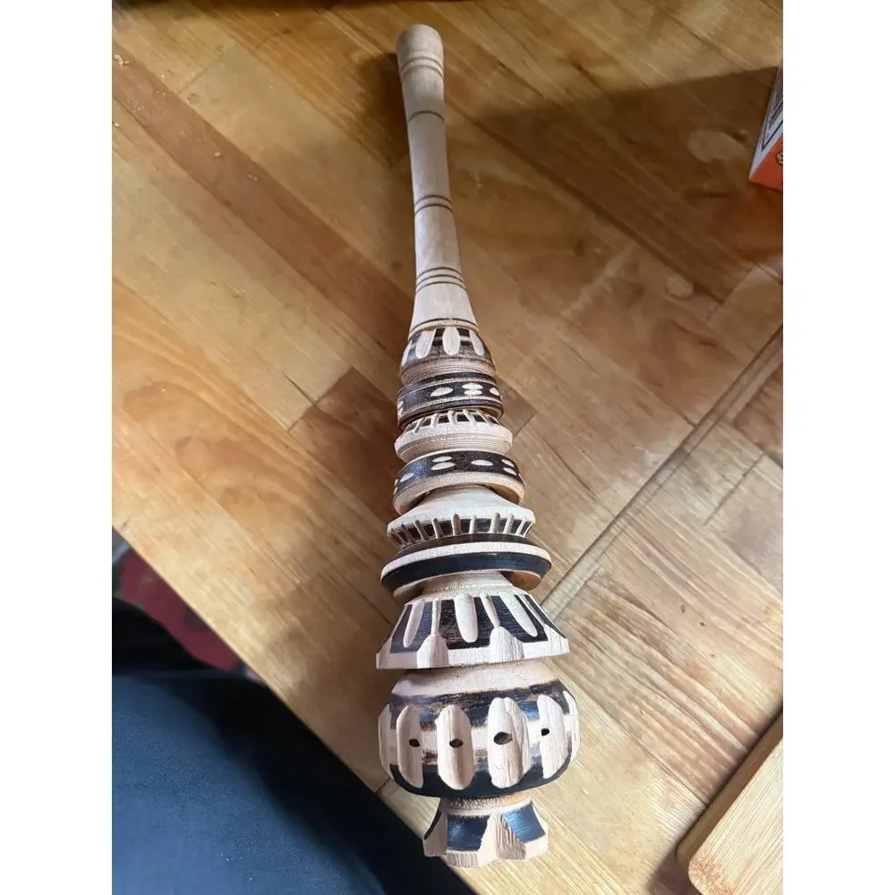 Authentic Artisanal Molinillo Hot Chocolate Frother (Large) - Handmade Wooden